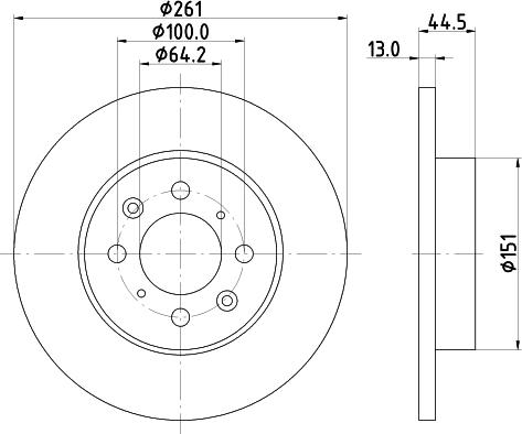 Mintex MDC1024 - Тормозной диск parts5.com