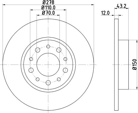 Mintex MDC1741 - Тормозной диск parts5.com