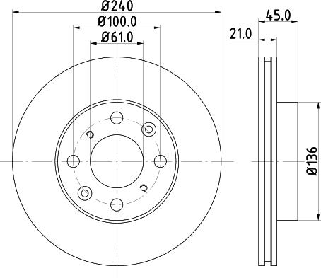 Mintex MDC847 - Тормозной диск parts5.com