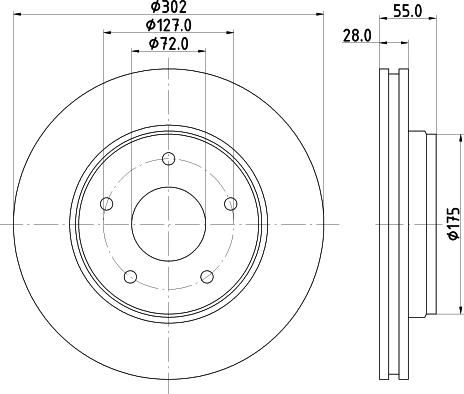Mintex MDC2496 - Тормозной диск parts5.com