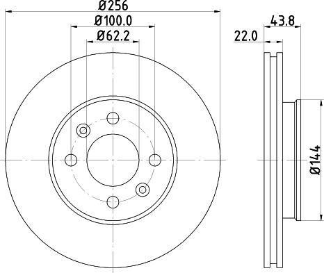 Mintex MDC2344 - Тормозной диск parts5.com