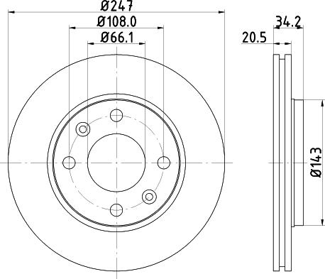 Textar 92043103 - Тормозной диск parts5.com