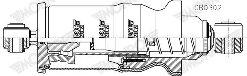 Monroe CB0302 - Гаситель, крепление кабины parts5.com