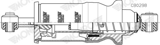 Monroe CB0298 - Гаситель, крепление кабины parts5.com