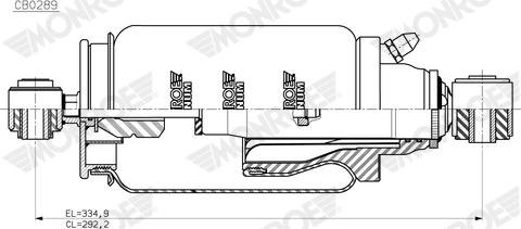 Monroe CB0289 - Гаситель, крепление кабины parts5.com