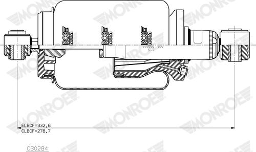 Monroe CB0284 - Гаситель, крепление кабины parts5.com