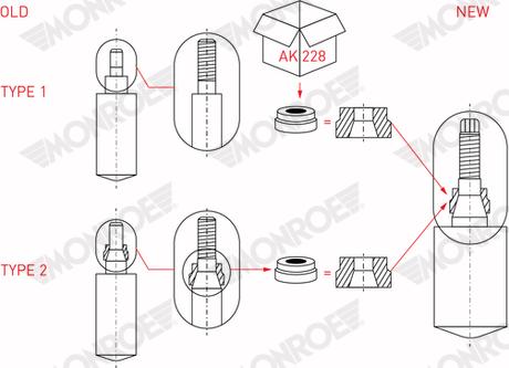 Monroe MR227 - Амортизатор parts5.com