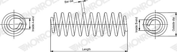 Monroe SP4135 - Пружина ходовой части parts5.com