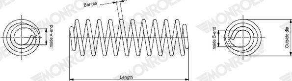 Monroe SP4407 - Пружина ходовой части parts5.com