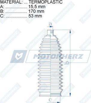 Motorherz RDZ0555MG - Пыльник, рулевое управление parts5.com