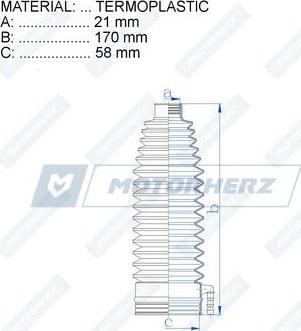 Motorherz RDZ0539MG - Пыльник, рулевое управление parts5.com