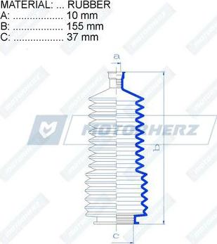 Motorherz RDZ0577MG - Пыльник, рулевое управление parts5.com