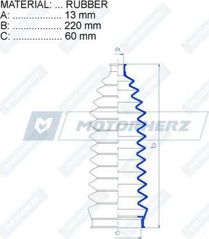 Motorherz RDZ0355MG - Пыльник, рулевое управление parts5.com