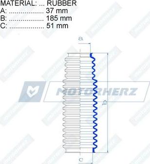 Motorherz RDZ0310MG - Пыльник, рулевое управление parts5.com