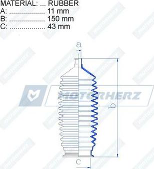 Motorherz RDZ0339MG - Пыльник, рулевое управление parts5.com