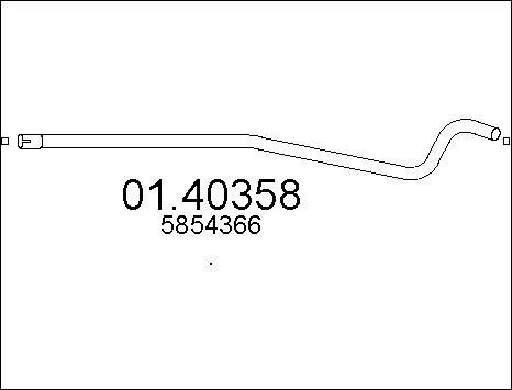 MTS 01.40358 - Труба выхлопного газа parts5.com