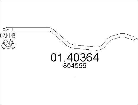 MTS 01.40364 - Труба выхлопного газа parts5.com