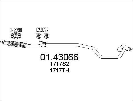 MTS 01.43066 - Труба выхлопного газа parts5.com