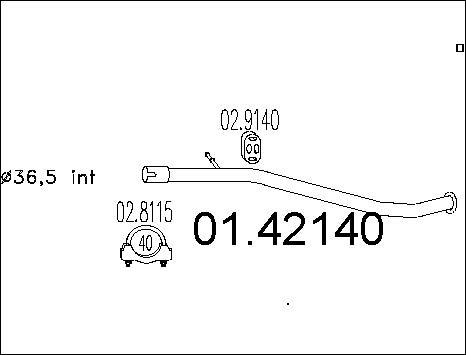 MTS 01.42140 - Труба выхлопного газа parts5.com