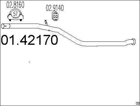 MTS 01.42170 - Труба выхлопного газа parts5.com