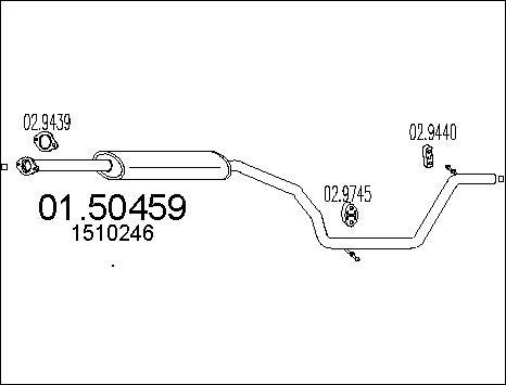 MTS 01.50459 - Средний глушитель выхлопных газов parts5.com