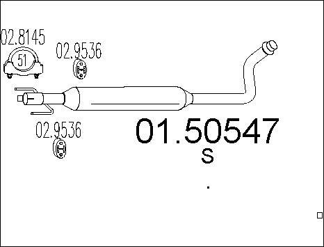 MTS 01.50547 - Средний глушитель выхлопных газов parts5.com