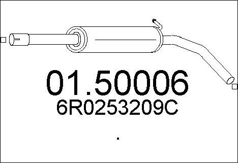 MTS 01.50006 - Средний глушитель выхлопных газов parts5.com