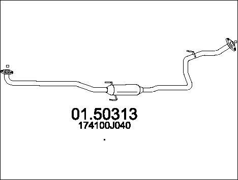 MTS 01.50313 - Средний глушитель выхлопных газов parts5.com