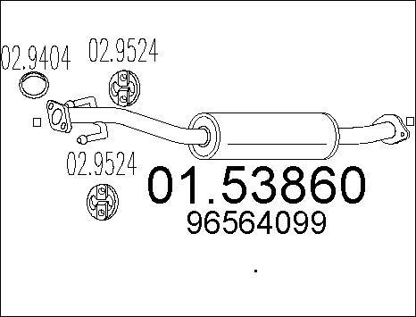 MTS 01.53860 - Средний глушитель выхлопных газов parts5.com