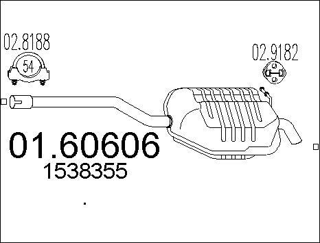 MTS 01.60606 - Глушитель выхлопных газов, конечный parts5.com