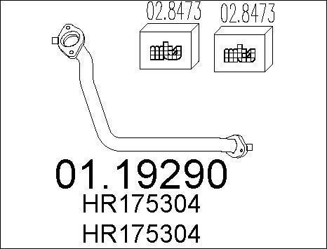 MTS 01.19290 - Труба выхлопного газа parts5.com