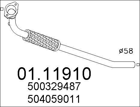 MTS 01.11910 - Труба выхлопного газа parts5.com