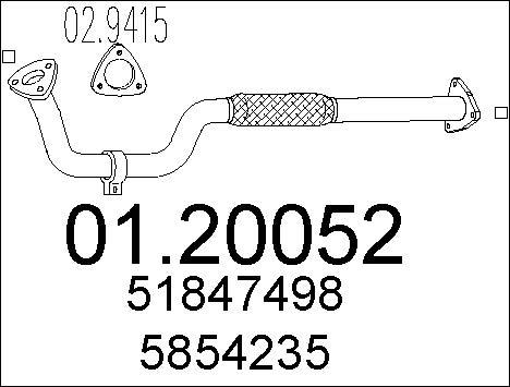 MTS 01.20052 - Труба выхлопного газа parts5.com