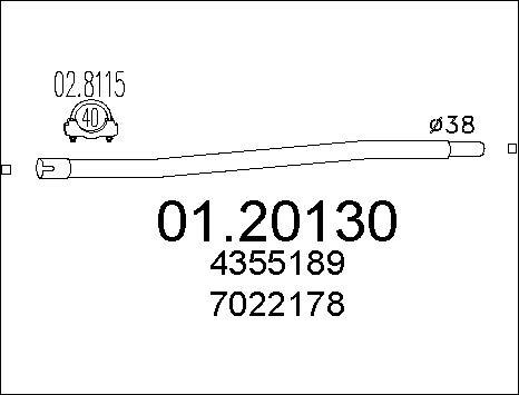 MTS 01.20130 - Труба выхлопного газа parts5.com