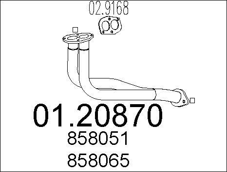 MTS 01.20870 - Труба выхлопного газа parts5.com