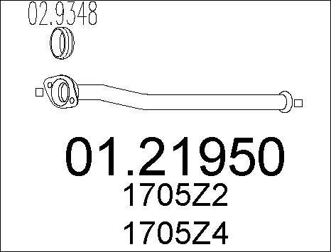 MTS 01.21950 - Труба выхлопного газа parts5.com