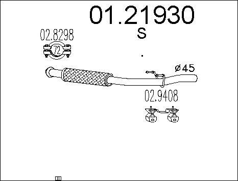 MTS 01.21930 - Труба выхлопного газа parts5.com