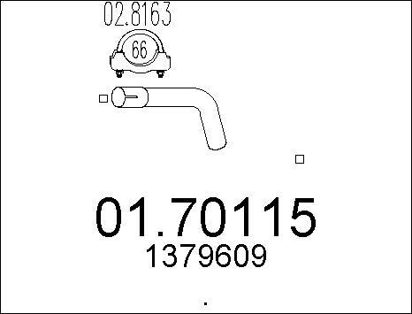 MTS 01.70115 - Труба выхлопного газа parts5.com