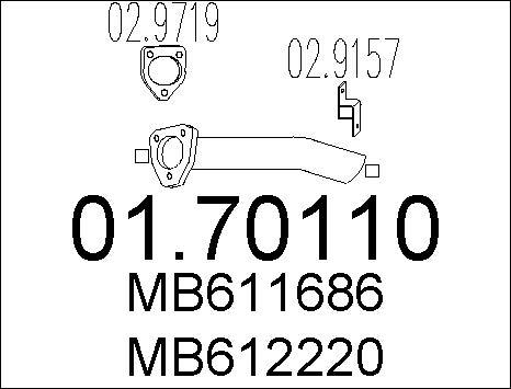 MTS 01.70110 - Труба выхлопного газа parts5.com