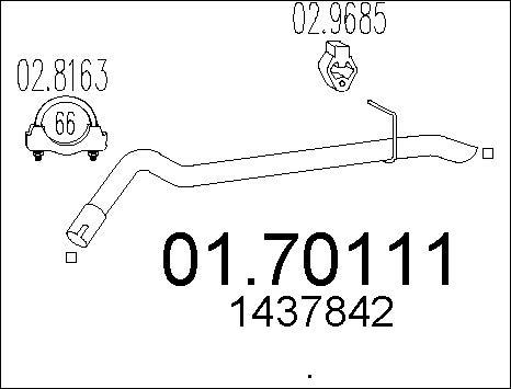 MTS 01.70111 - Труба выхлопного газа parts5.com