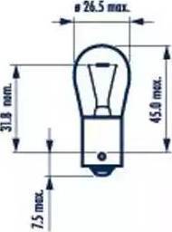 Narva 17511 - Лампа накаливания, дополнительный фонарь сигнала торможения parts5.com