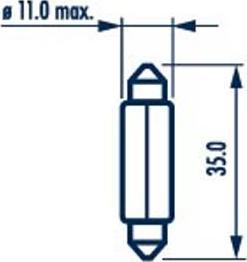 Narva 171253000 - Лампа накаливания, фонарь освещения номерного знака parts5.com