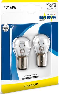 Narva 178814000 - Lámpara incandescente, luz trasera / de freno parts5.com