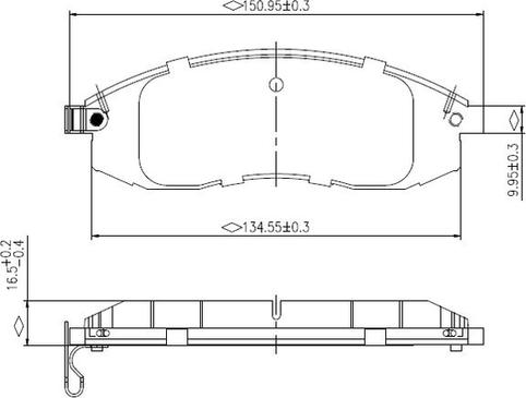 NATIONAL NP3005 - Тормозные колодки, дисковые, комплект parts5.com