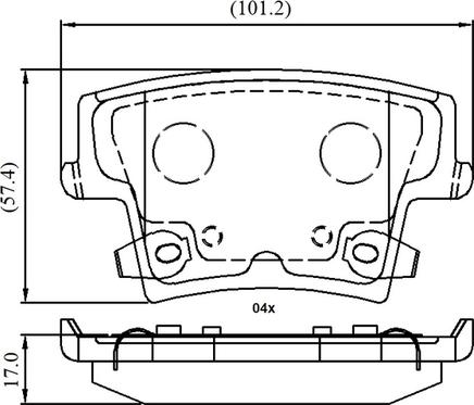 NATIONAL NP3080 - Тормозные колодки, дисковые, комплект parts5.com