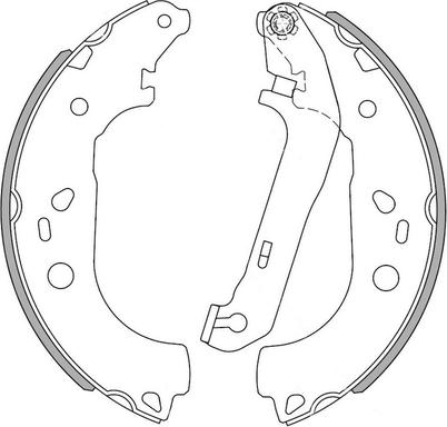 NATIONAL NS4018 - Комплект тормозных колодок, барабанные parts5.com