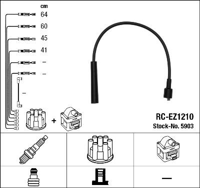 NGK 5903 - Комплект проводов зажигания parts5.com