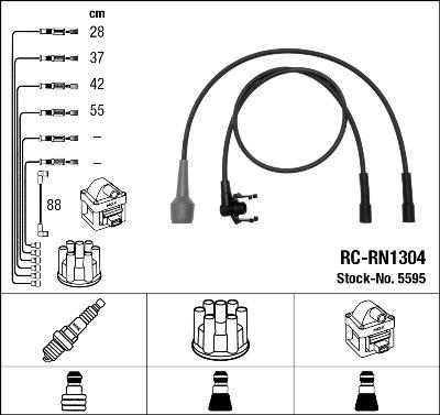 NGK 5595 - Juego de cables de encendido parts5.com