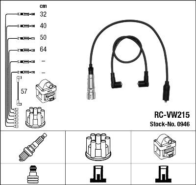 NGK 0946 - Комплект проводов зажигания parts5.com