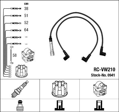 NGK 0941 - Комплект проводов зажигания parts5.com